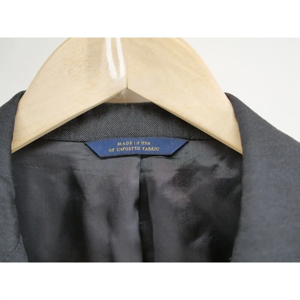 Brooks Brothers 1818 madison‎ saxxon size 43R 38W Dark Gray wool blazer